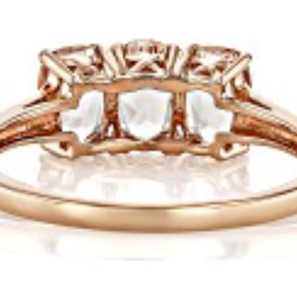 MOrganite 10k Solid Gold Ring size 7 Pre Owned 2mm 10k rose gold - Picture 3 of 4